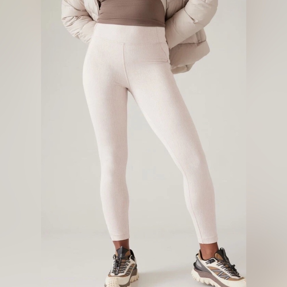 Athleta Delancey Skyline Textured Pull On Tight Pant Neutral Print Medium NWT